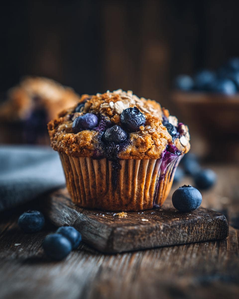 Healthy Blueberry Oat Muffins - detail 1