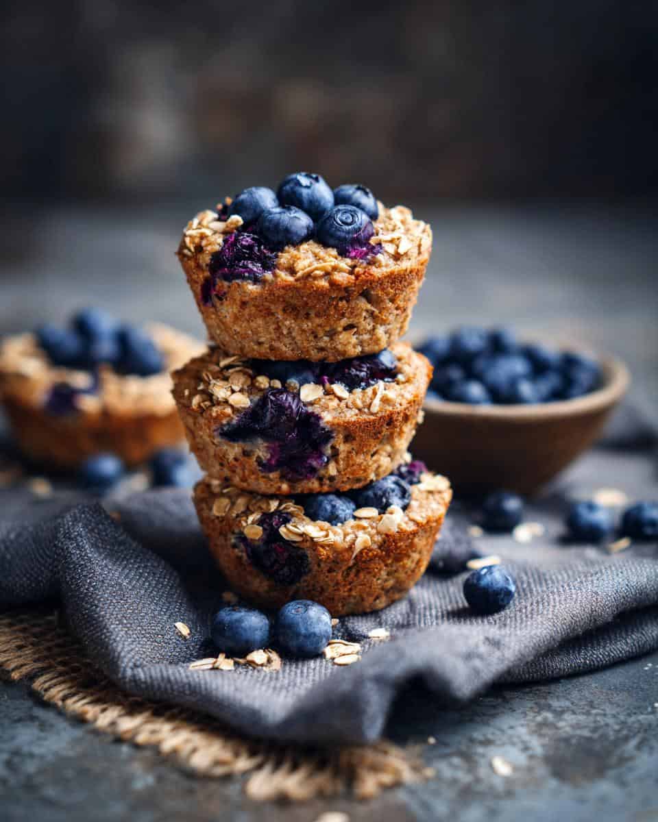 Healthy Blueberry Oat Muffins - detail 2