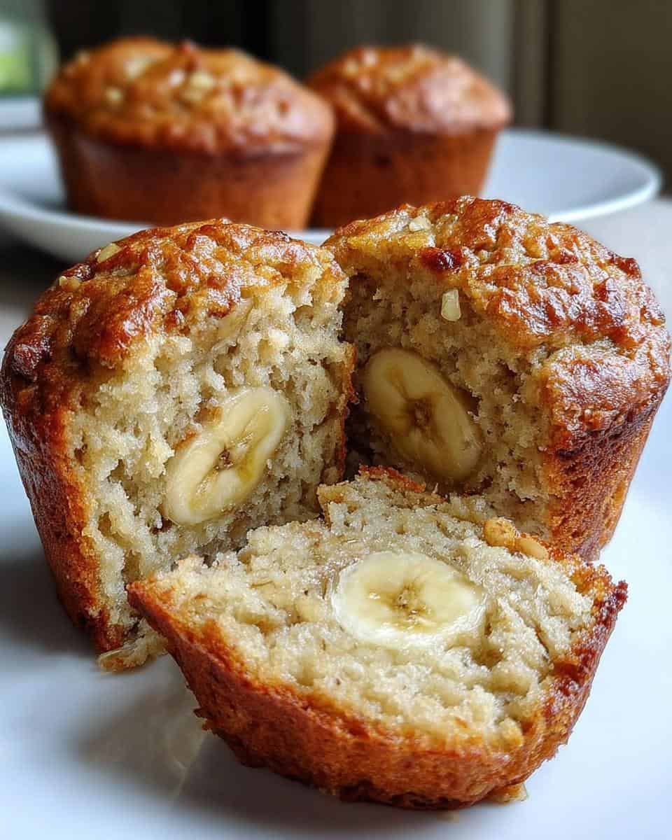 Healthy Greek Yogurt Banana Muffins - detail 1