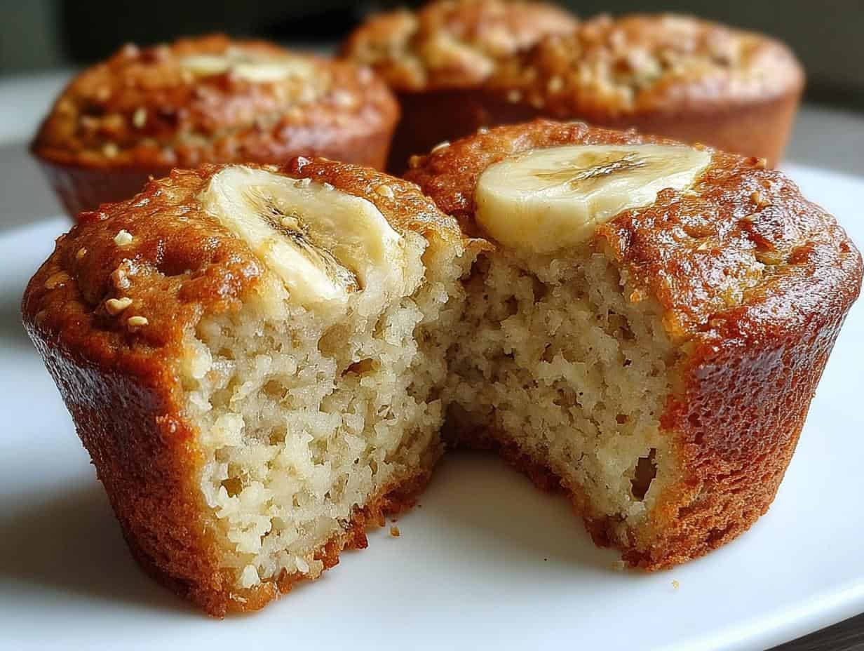 Healthy Greek Yogurt Banana Muffins: 1 Sinful Bite