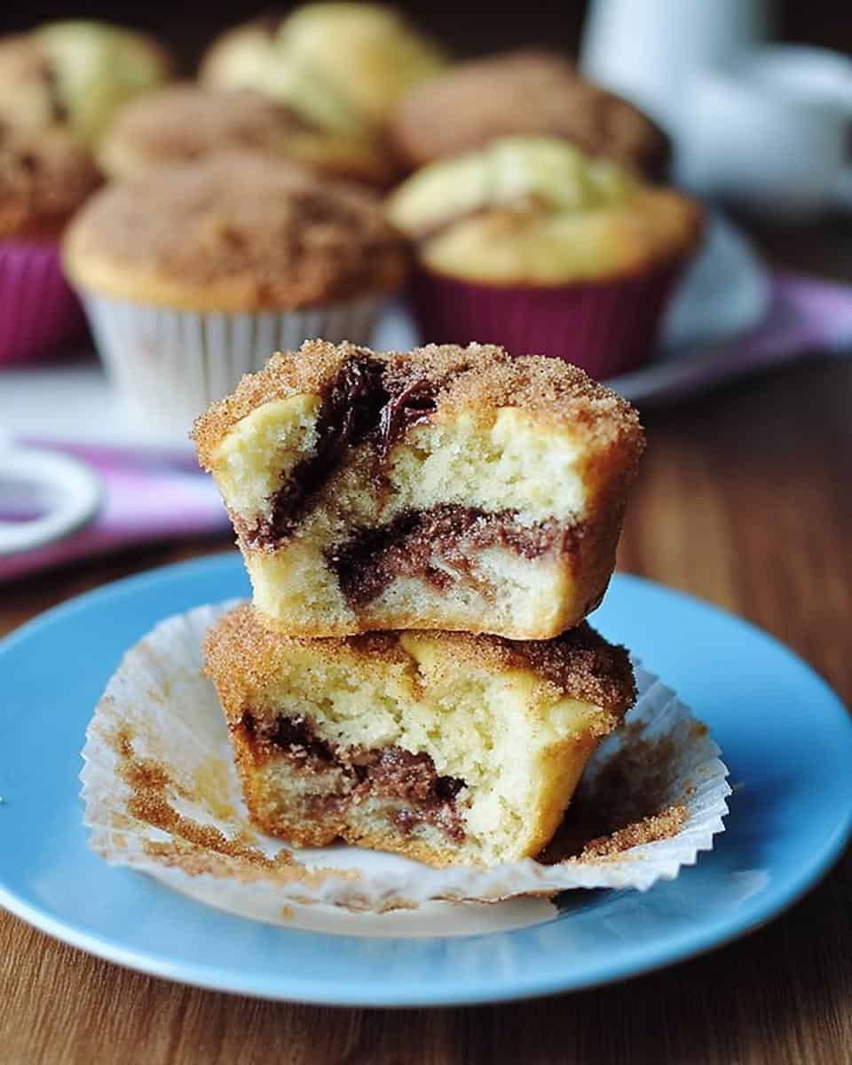 Nutella Swirl Greek Yogurt Muffins (No Butter) - detail 2