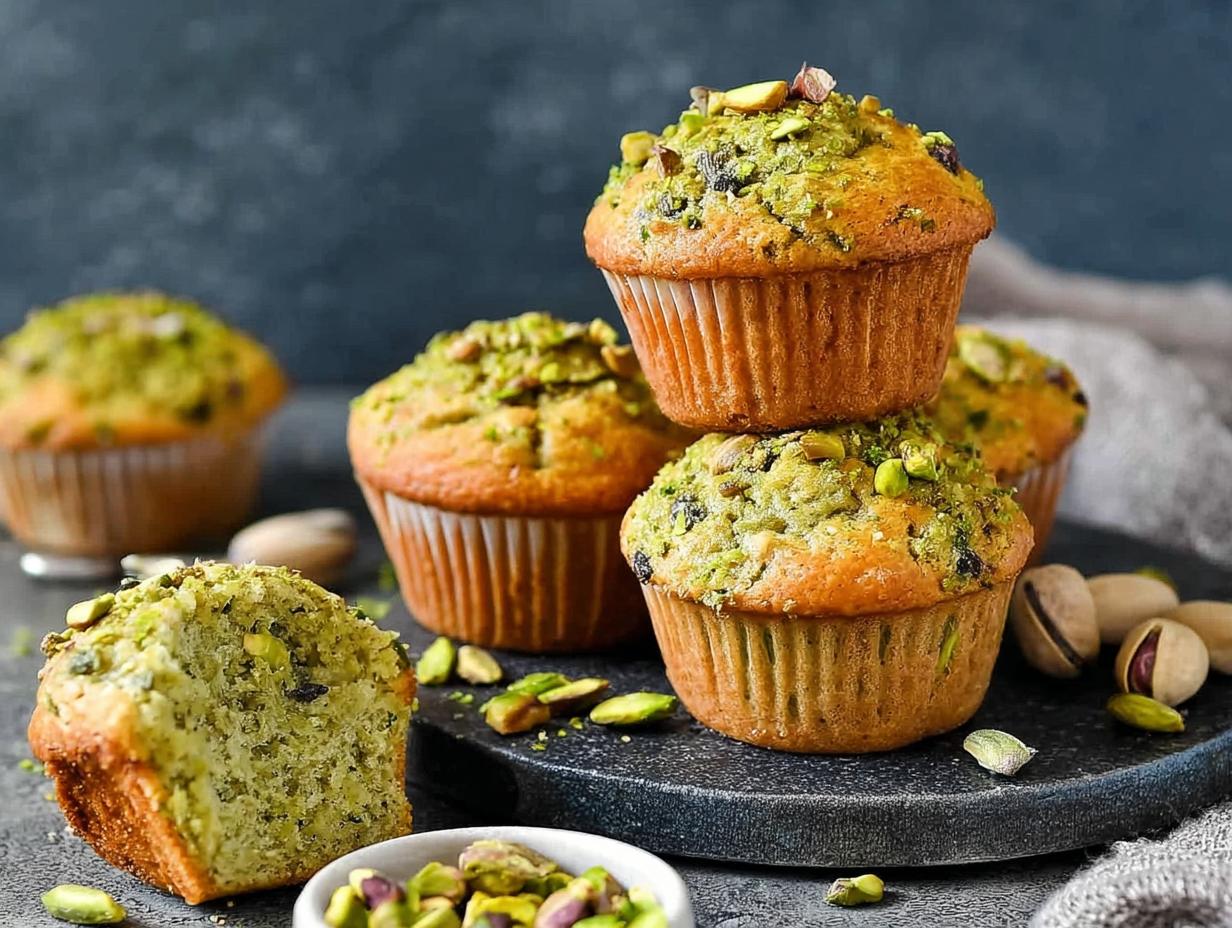 Unbelievably Easy Pistachio Muffins in Under 60