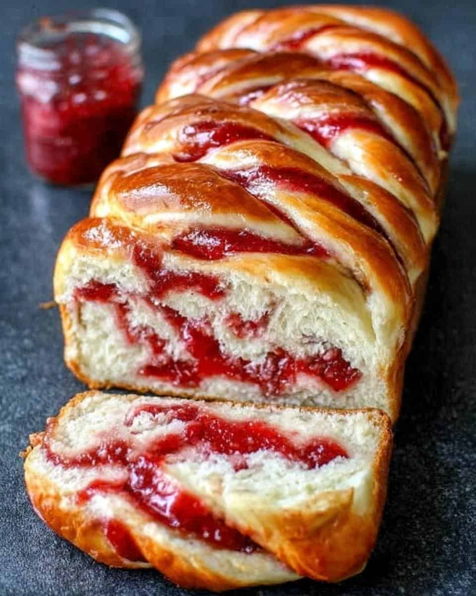 Raspberry Swirl Brioche Loaf - detail 1
