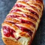 Raspberry Swirl Brioche Loaf