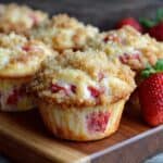 Strawberry Cream Cheese Muffins with Streusel Crumb Topping