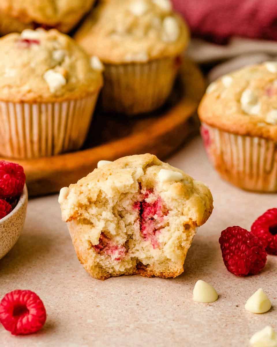 White Chocolate Raspberry Muffins - detail 2
