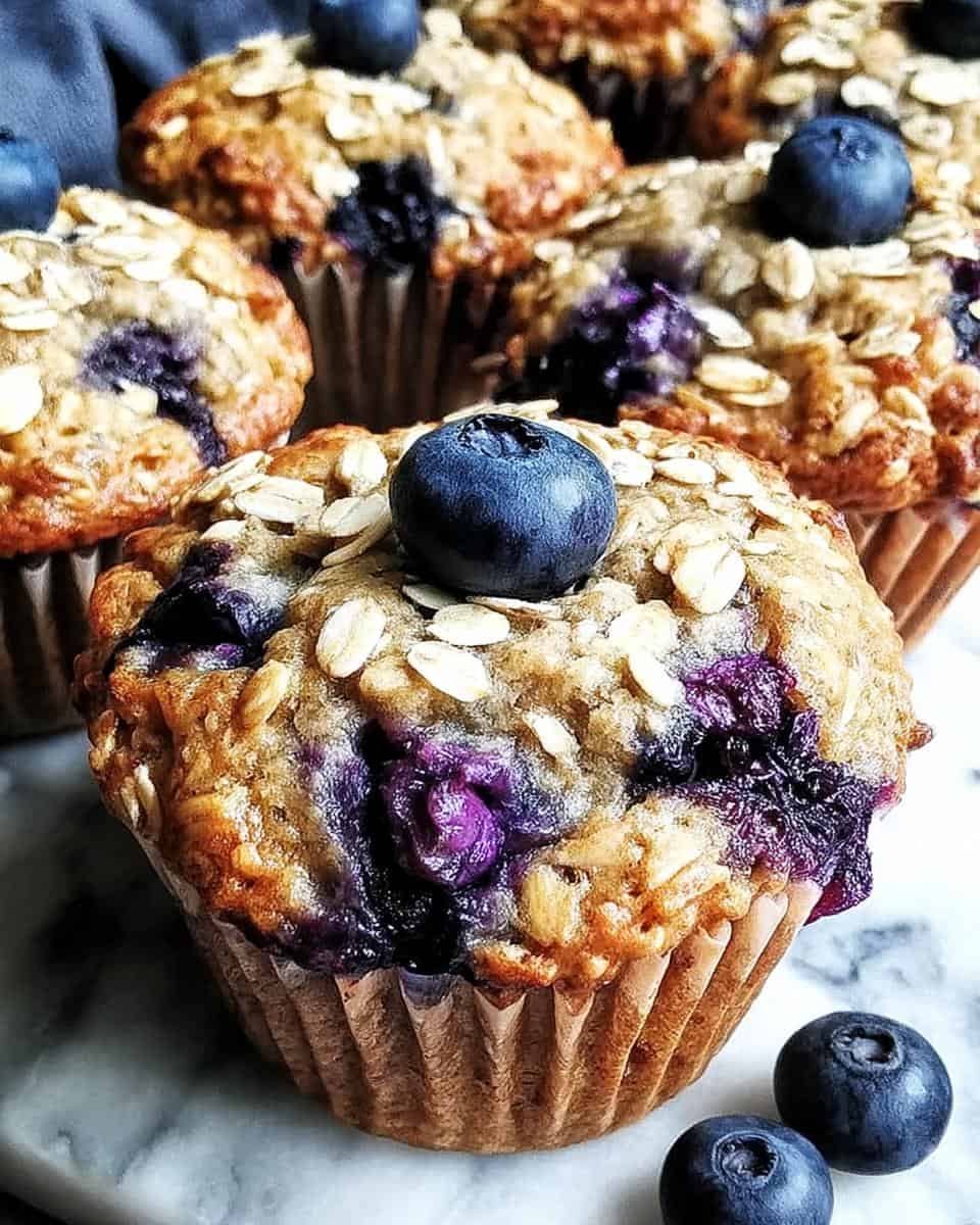 Blueberry Oat Greek Yogurt Muffins - detail 1