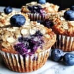 Blueberry Oat Greek Yogurt Muffins
