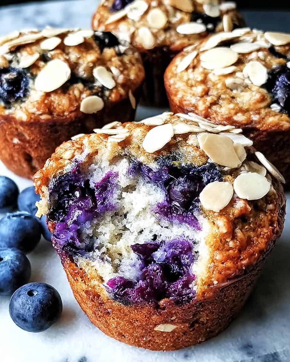 Blueberry Oat Greek Yogurt Muffins - detail 2