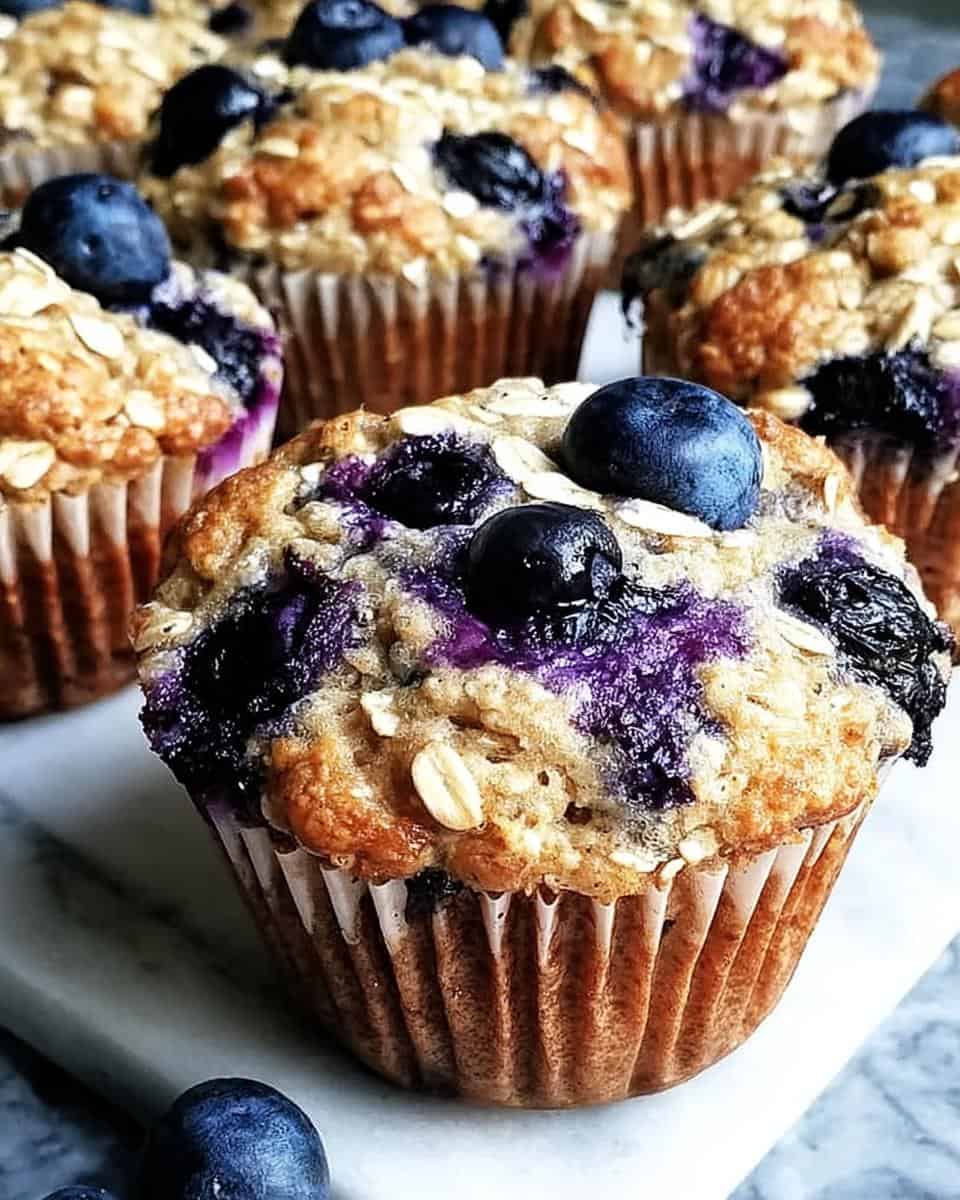 Blueberry Oat Greek Yogurt Muffins - detail 3