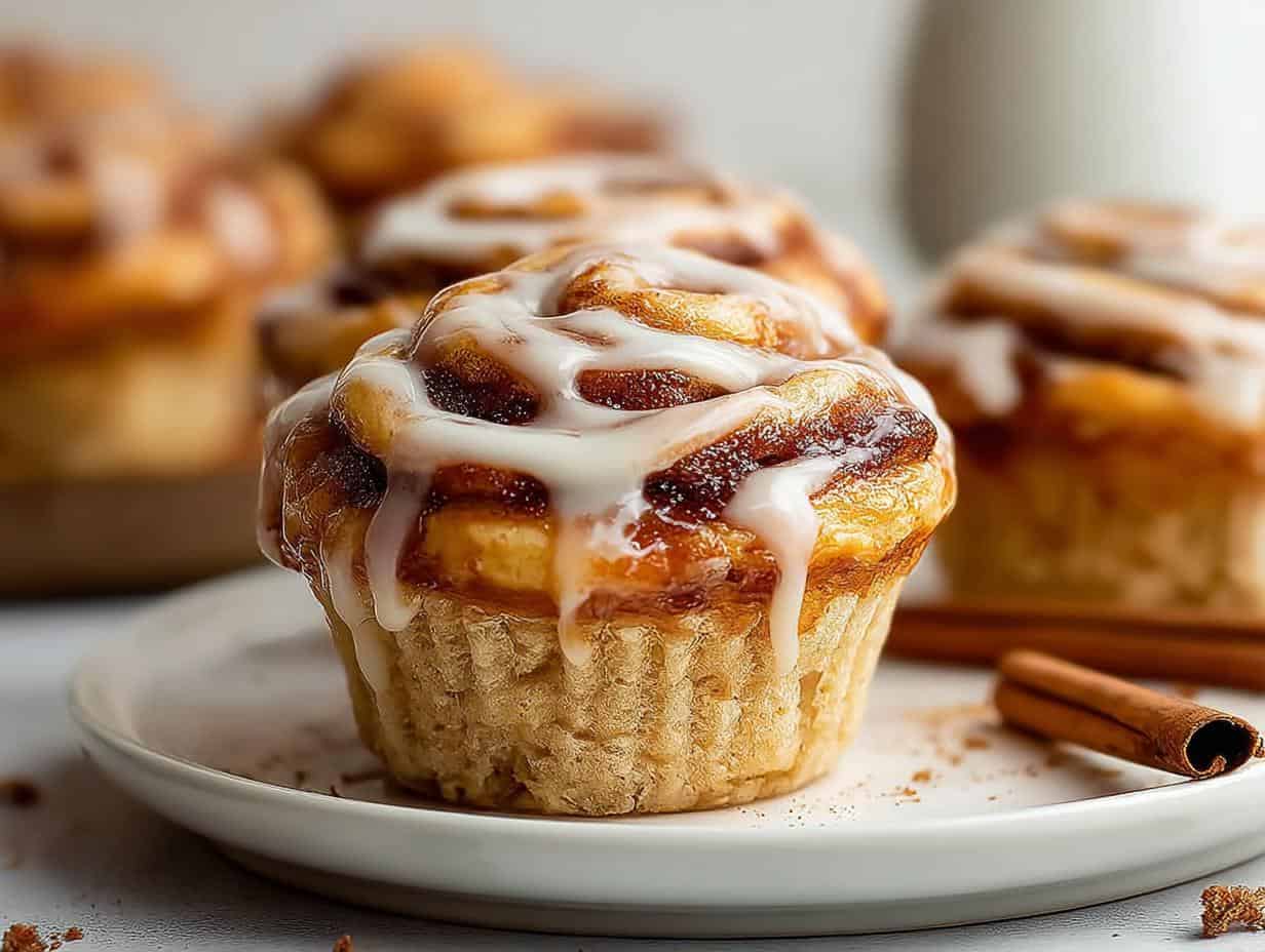 Bake Amazing Cinnamon Roll Protein Muffins in 20 Minutes