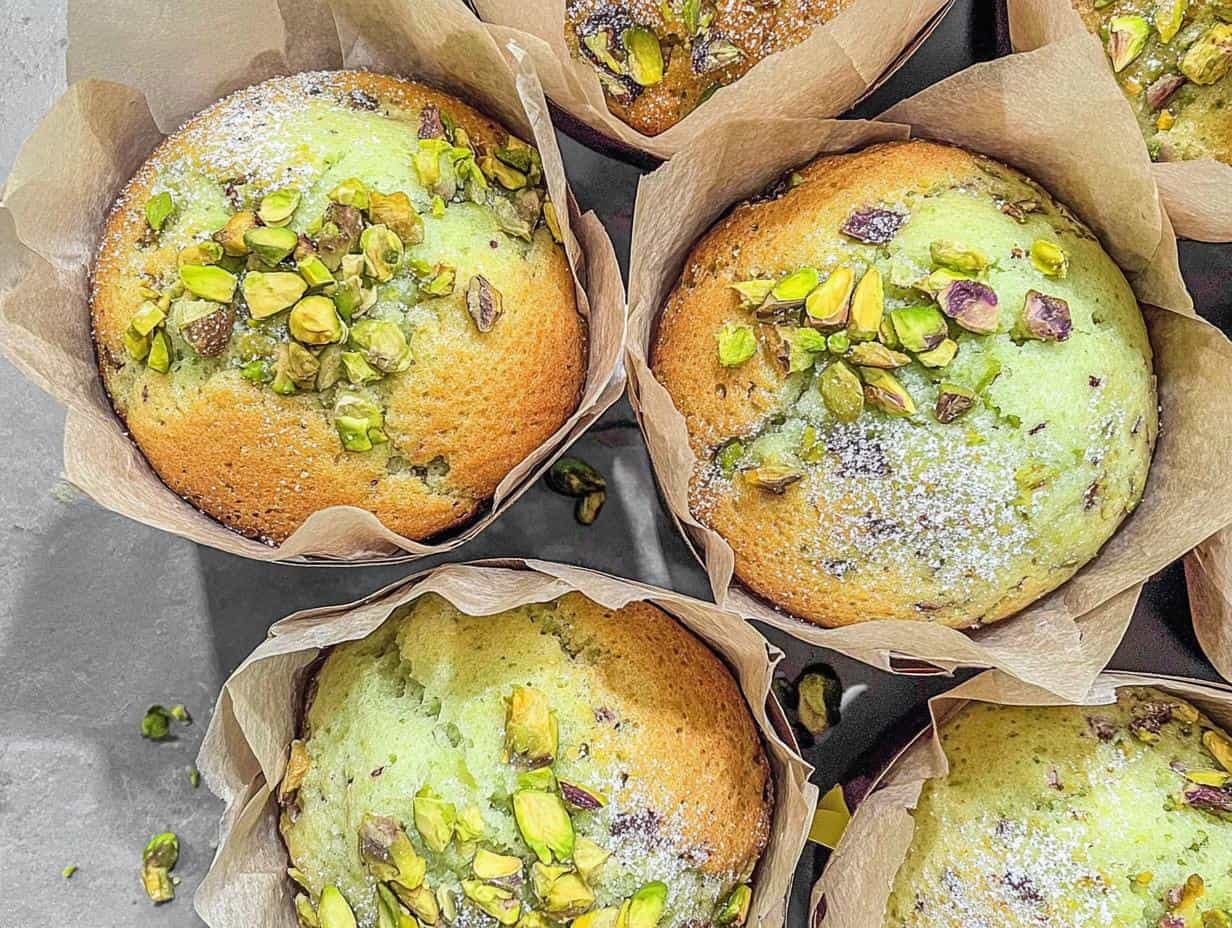 Easy Bakery-Style Pistachio Muffins: Foolproof 30 Min
