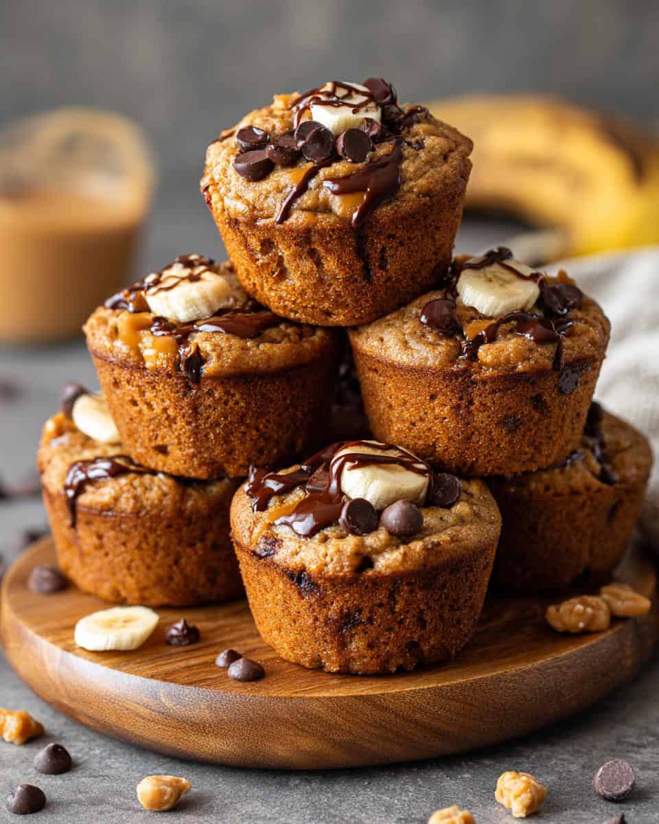 Easy Peanut Butter Banana Protein Muffins - detail 3