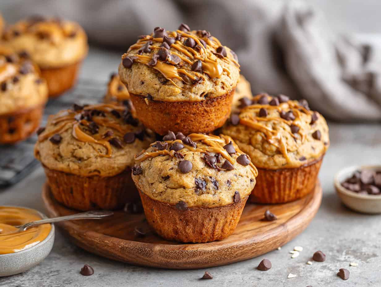 Easy Peanut Butter Banana Protein Muffins: 15 Min Bliss