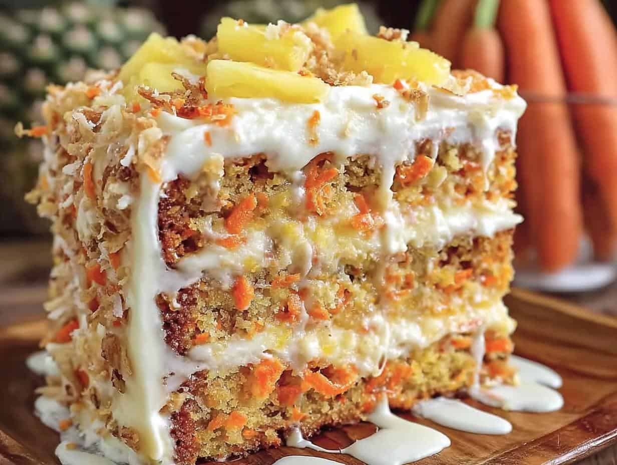 Unbelievably Moist Hawaiian Carrot Pineapple Cake in 35 Mins