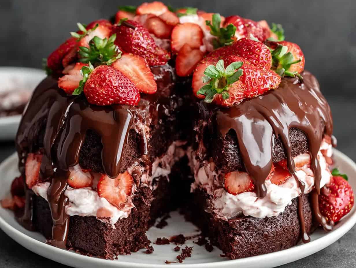 Indulgent Strawberry Cake: A Sinful 30-Minute Treat