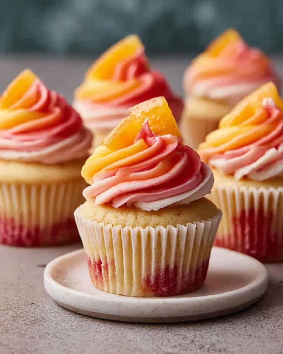 Mango Strawberry Sunset Cupcakes - detail 3