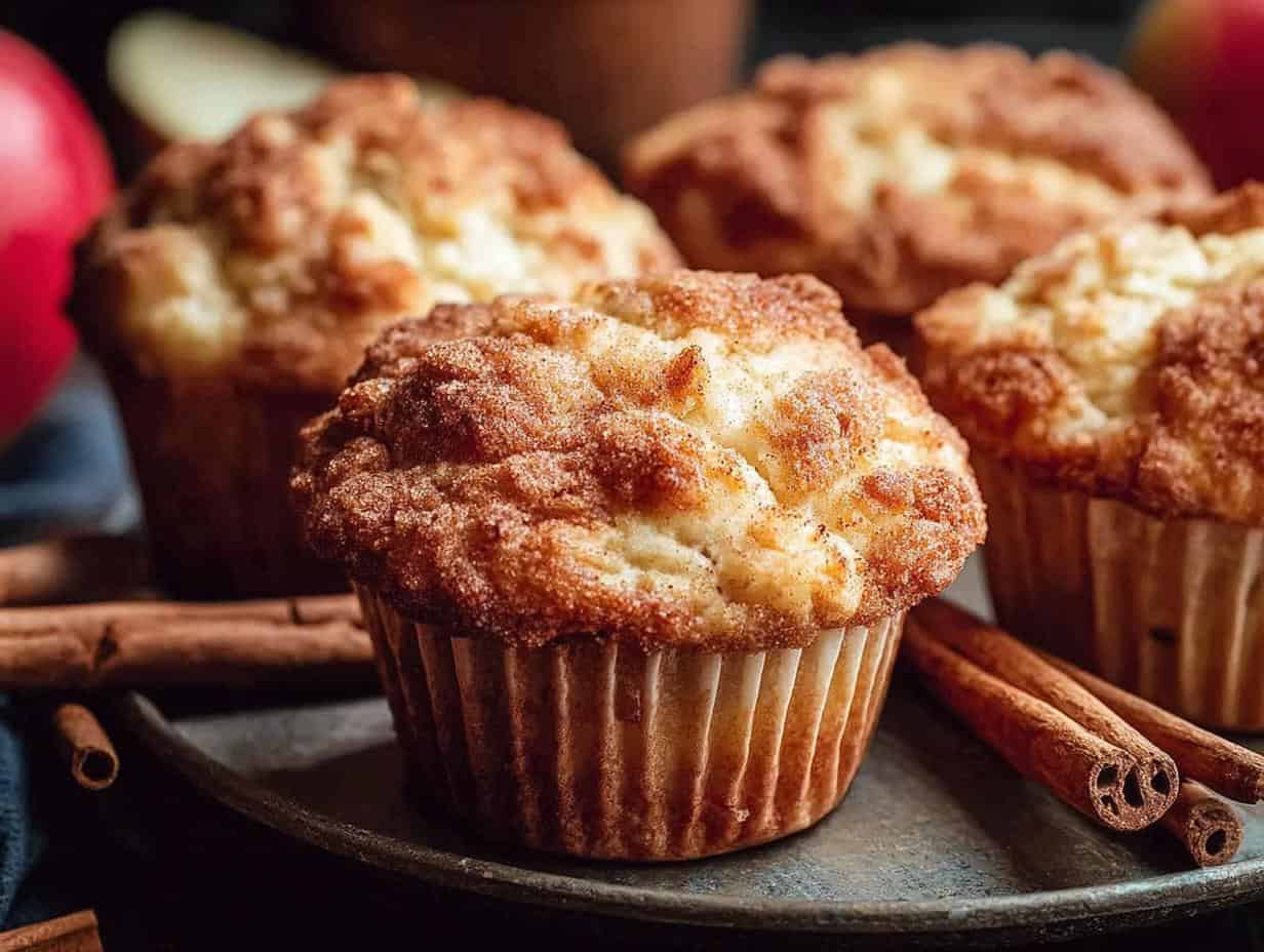 Devastating Perfect Apple Cinnamon Yogurt Muffins: 1 Bowl!